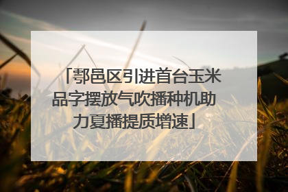 鄠邑区引进首台玉米品字摆放气吹播种机助力夏播提质增速