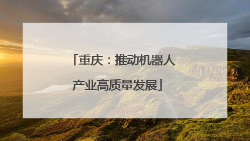 重庆：推动机器人产业高质量发展