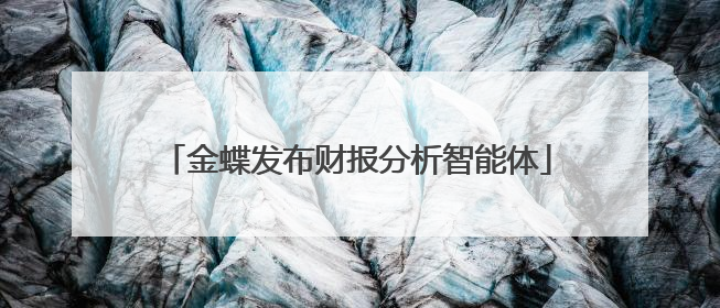 金蝶发布财报分析智能体