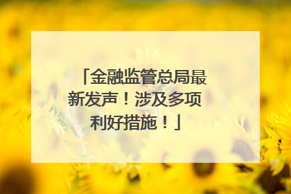 金融监管总局最新发声！涉及多项利好措施！
