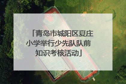 青岛市城阳区夏庄小学举行少先队队前知识考核活动