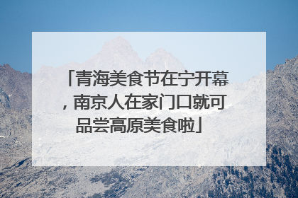 青海美食节在宁开幕，南京人在家门口就可品尝高原美食啦