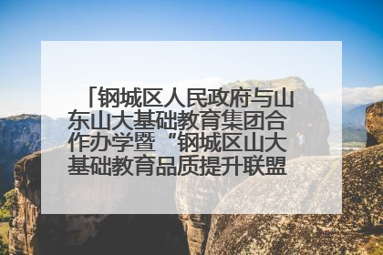 钢城区人民政府与山东山大基础教育集团合作办学暨“钢城区山大基础教育品质提升联盟”签约揭牌活动举行