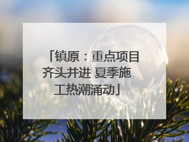 镇原：重点项目齐头并进 夏季施工热潮涌动