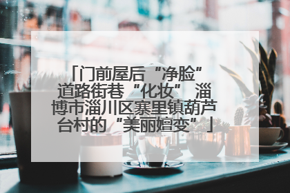 门前屋后“净脸” 道路街巷“化妆” 淄博市淄川区寨里镇葫芦台村的“美丽嬗变”