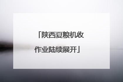 陕西夏粮机收作业陆续展开