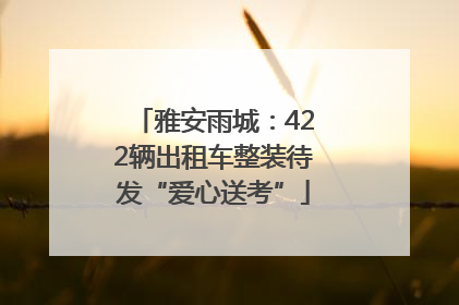 雅安雨城：422辆出租车整装待发“爱心送考”