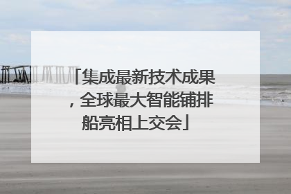 集成最新技术成果，全球最大智能铺排船亮相上交会