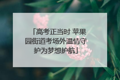 高考正当时 苹果园街道考场外温情守护为梦想护航