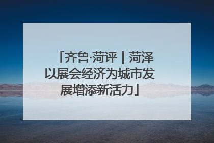 齐鲁·菏评｜菏泽以展会经济为城市发展增添新活力