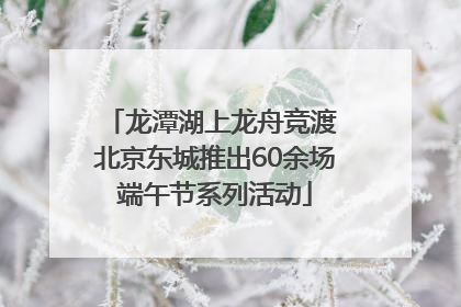龙潭湖上龙舟竞渡 北京东城推出60余场端午节系列活动