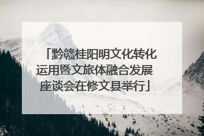 黔赣桂阳明文化转化运用暨文旅体融合发展座谈会在修文县举行