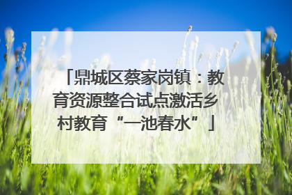 鼎城区蔡家岗镇：教育资源整合试点激活乡村教育“一池春水”