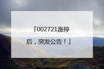 002721涨停后，突发公告！