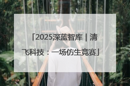 2025深蓝智库｜清飞科技：一场仿生竞赛
