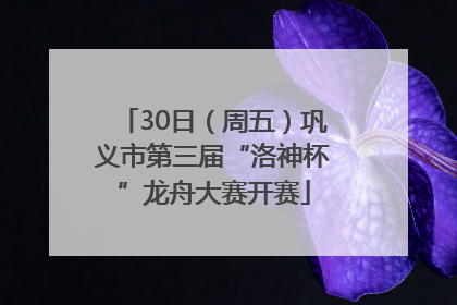 30日（周五）巩义市第三届“洛神杯”龙舟大赛开赛
