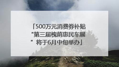 500万元消费券补贴 “第三届槐荫惠民车展”将于6月中旬举办