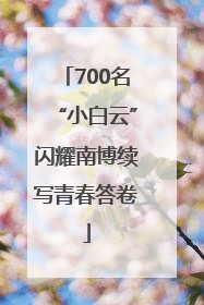 700名“小白云”闪耀南博续写青春答卷
