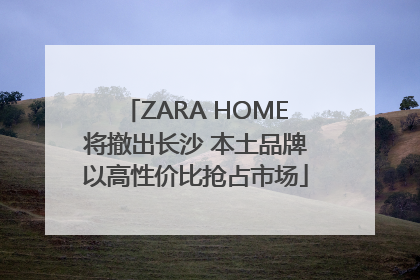 ZARA HOME将撤出长沙 本土品牌以高性价比抢占市场